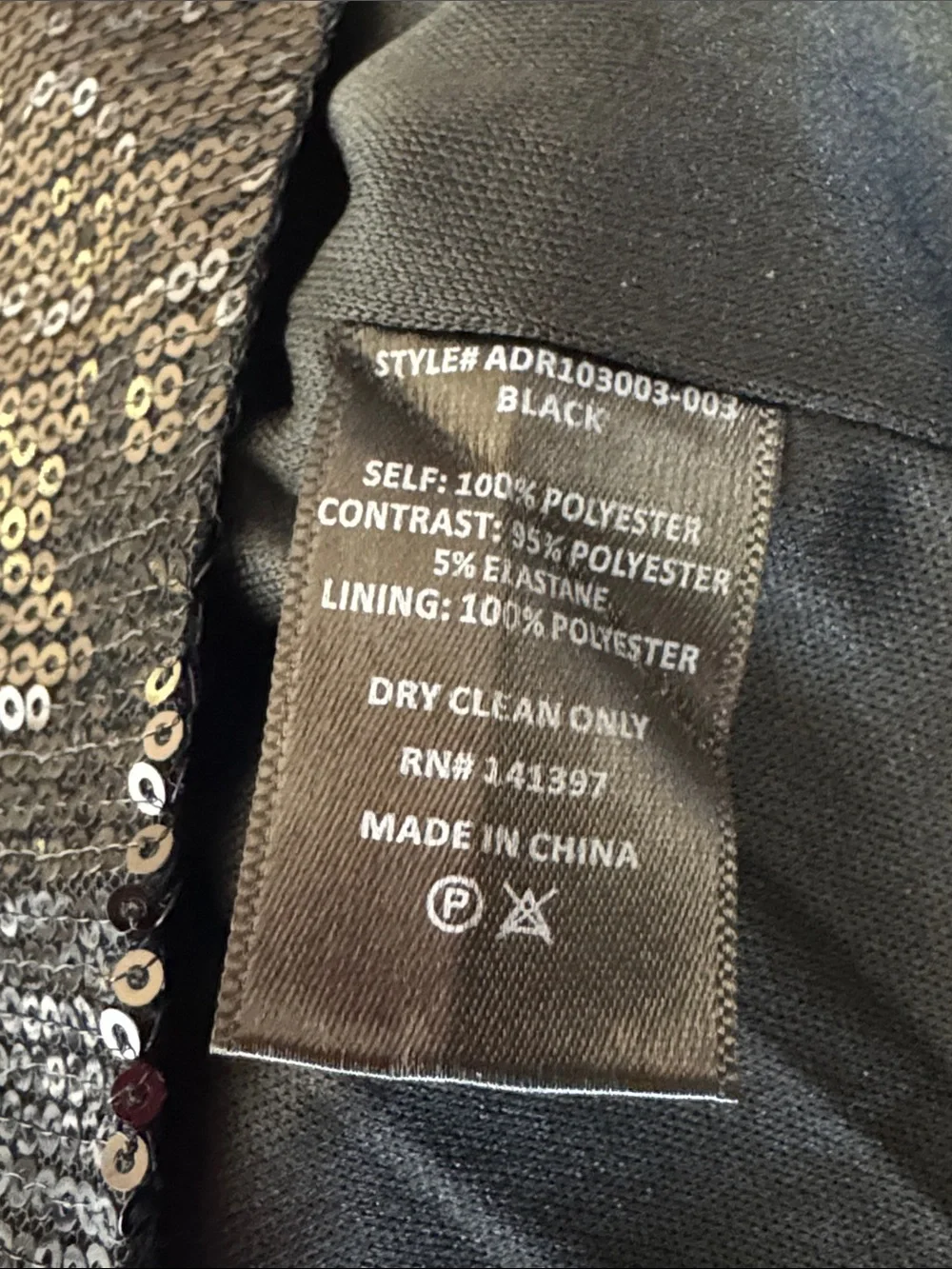 ASTR The Label Sequin Mini Dress Size Medium Black New Sleeveless - Picture 9 of 10